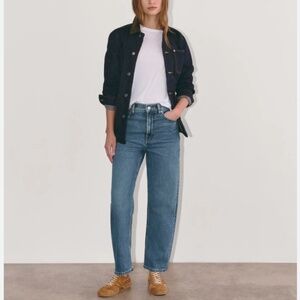 Everlane The Way High Jean in Medium Wash High Rise Straight Leg Size 27 *FLAWED